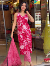 Women's Viscose Printed Straight Kurta Pant With Dupatta-ME149-Pink-SKD